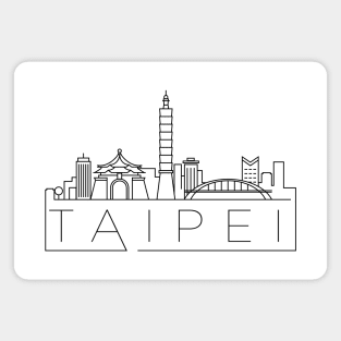 Taipei Minimal Skyline Magnet